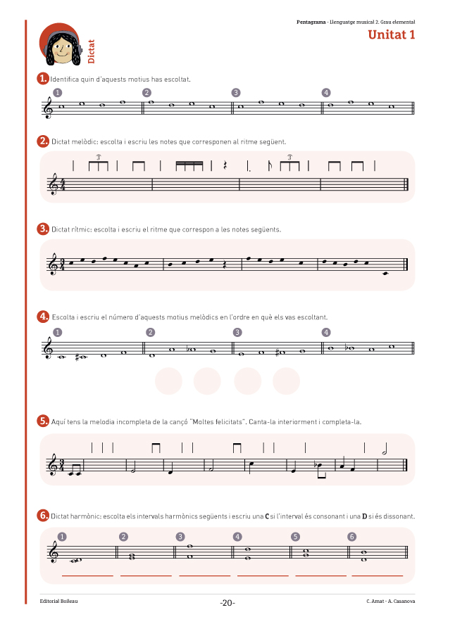 Pentagrama vol. 2 - unitat 1