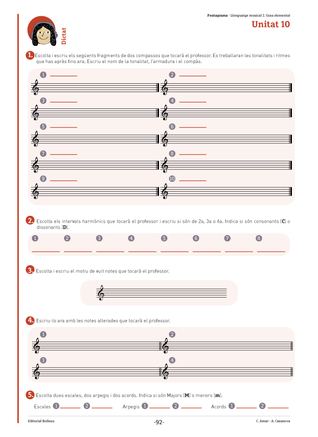 Pentagrama vol. 2 - unitat 10