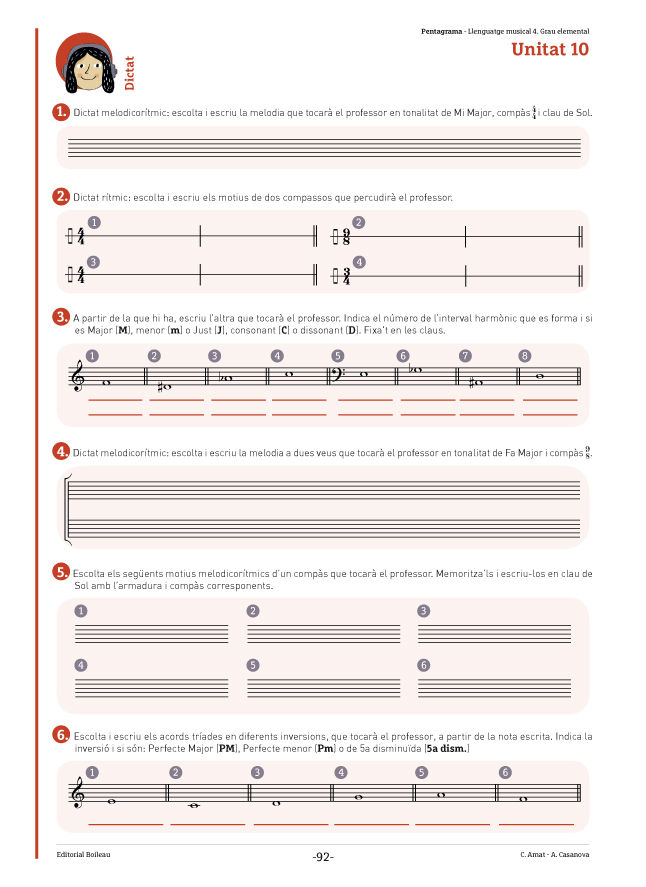 Pentagrama vol. 4 - unitat 10