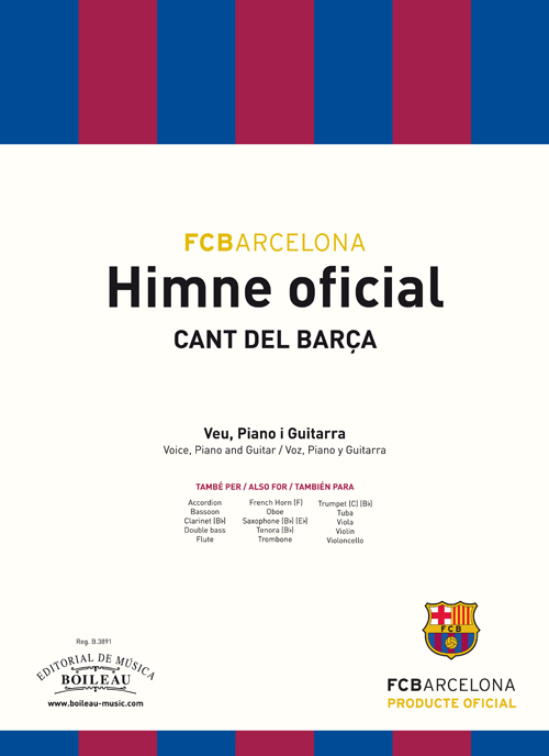 Himne oficial cant del Barca - partitura