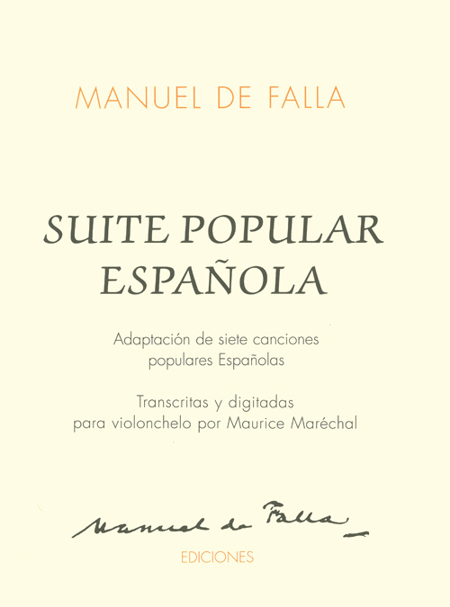 Suite Popular Española Editorial De Música Boileau - 