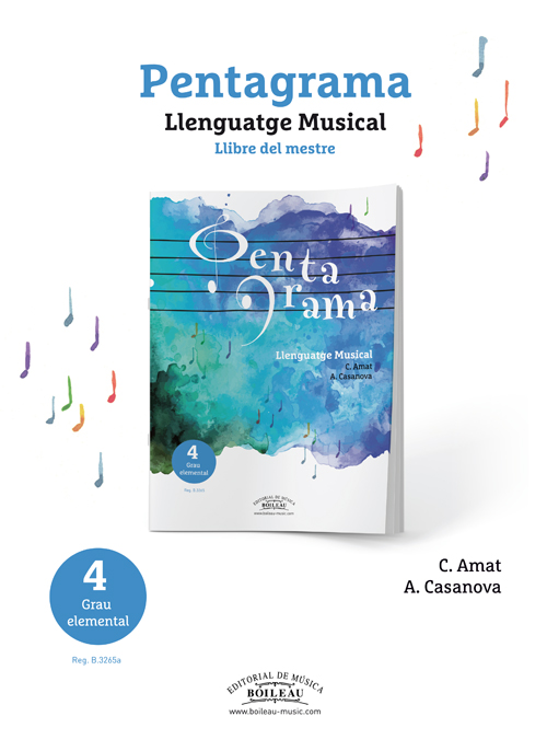 Pentagrama 4 Llenguatge musical - llibre mestre - Amat Casanova