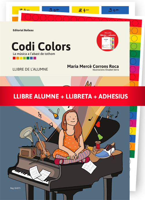 Codi Colors - Llibre alumne - piano - llibreta - adhesius - Corrons
