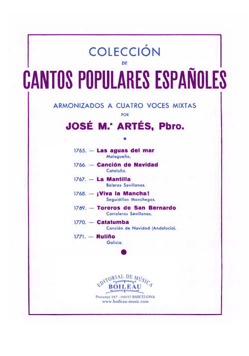 Toreros de San Bernardo, op. 144 - Editorial de Música Boileau